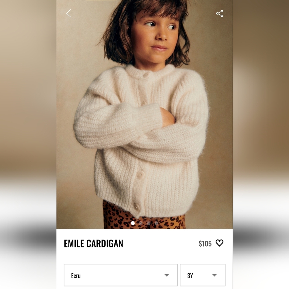 NWT Sezane Petit Alpaca Cardigan